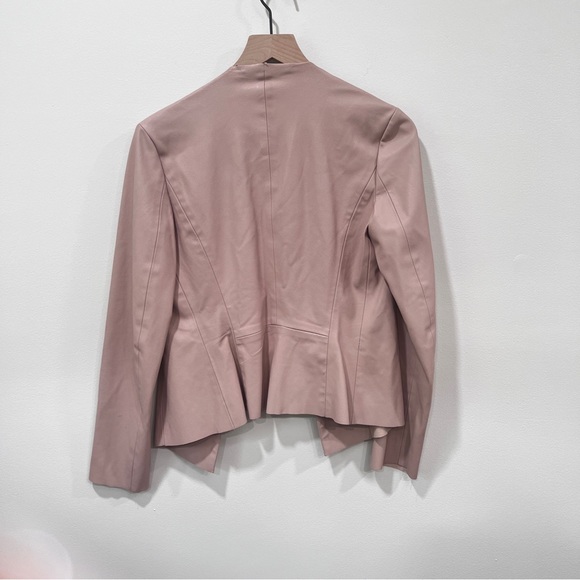 ZARA Blush Pink Faux Leather Jacket Size small - Picture 8 of 12